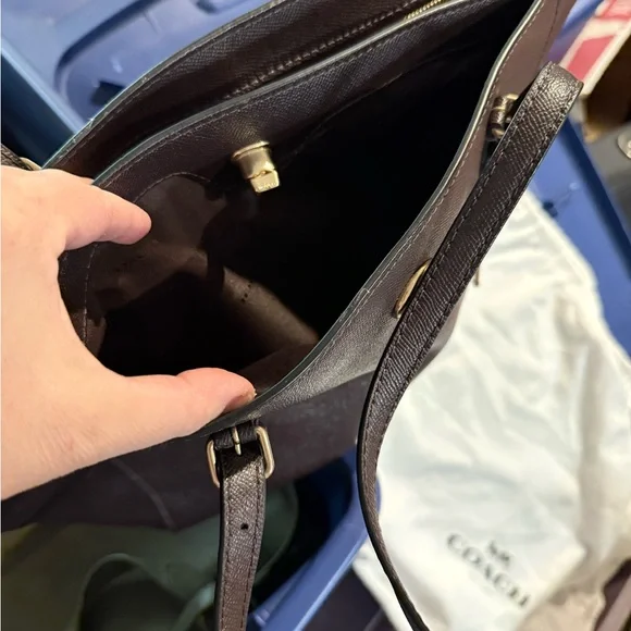 Coach Oxblood Leather Tote - Picture 3 of 9